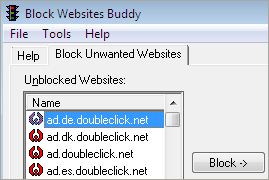 Block Web Site Buddy 3.35 software screenshot
