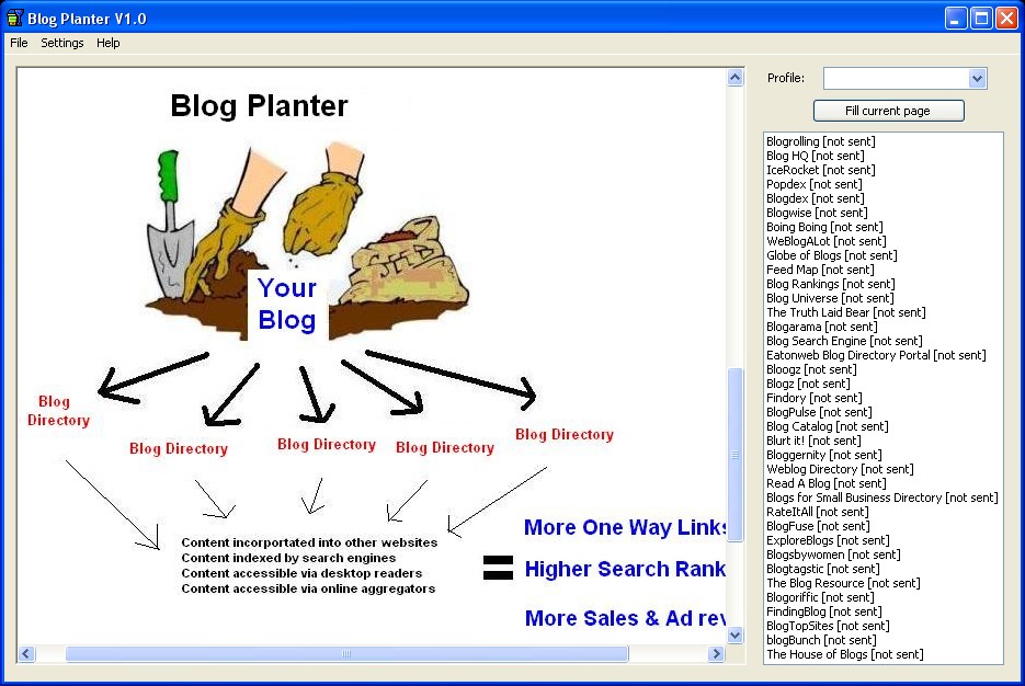 Blog Planter 1.0.11 software screenshot