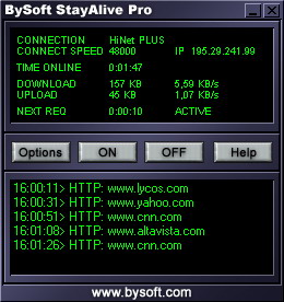 Blue Stay int 3.1 software screenshot