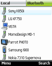 Bluetooth File Transfer LITE 1.70 software screenshot