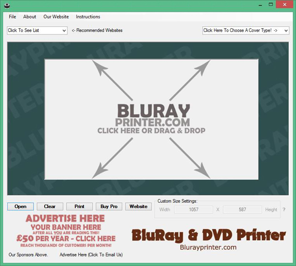 Bluray Cover Printer 2014/5 software screenshot