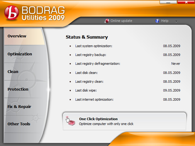 Bodrag Utilities 2009 1.10 software screenshot