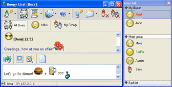 Boogy Chat 1.9.6 software screenshot