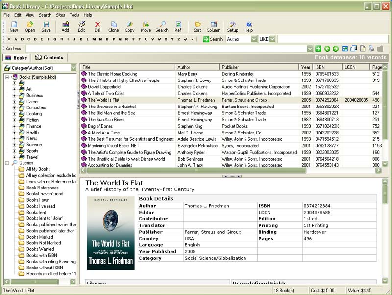 Book Library 1.3.124 software screenshot
