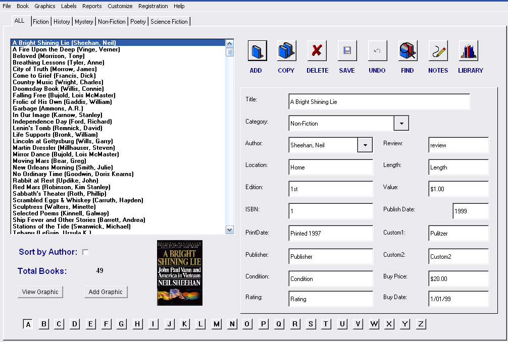 Book Tracker Collector Edition 5.1 software screenshot