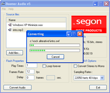 Boomer Audio 5.0 software screenshot