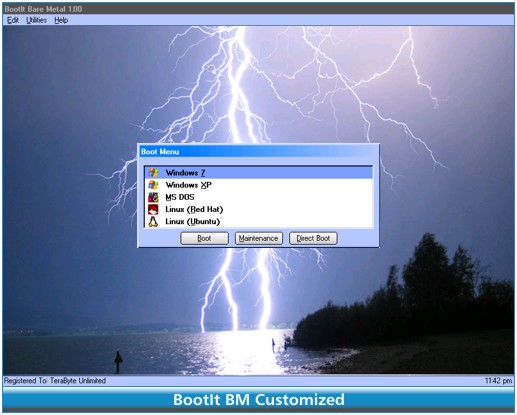 BootIt Bare Metal 1.38 software screenshot