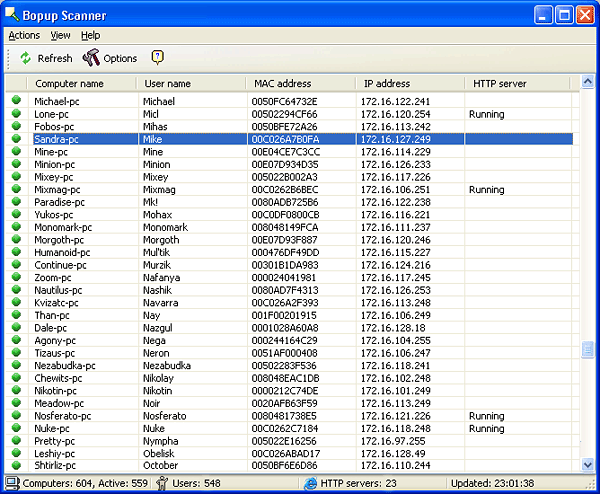Bopup Scanner 2.1.8 software screenshot