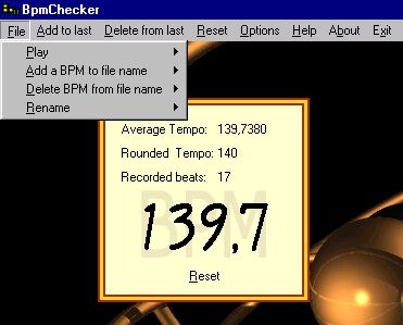 BpmChecker 3.0 software screenshot