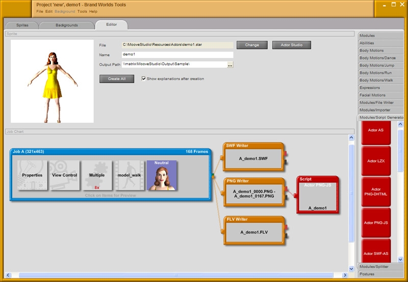 Brand Worlds Tools 1.2 software screenshot