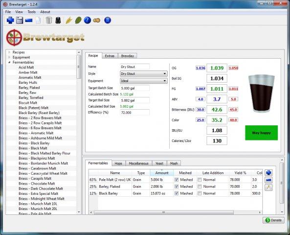 Brewtarget 2.0.0 software screenshot