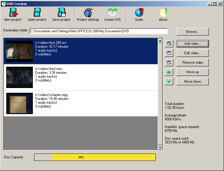 Brisk DVD Creator 1.4 software screenshot