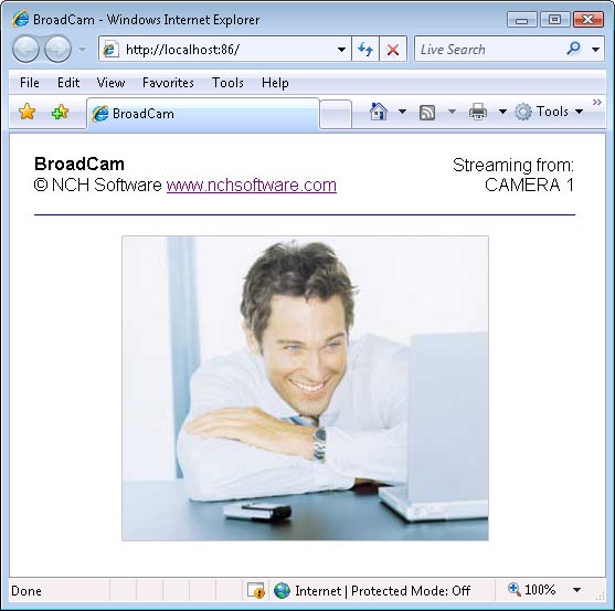 BroadCam Pro Streaming Video Server 2.22 software screenshot