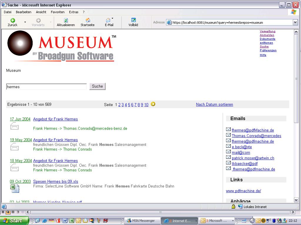 BroadgunMuseum 1.6 software screenshot