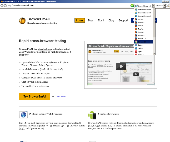 BrowseEmAll 6.4.4 software screenshot