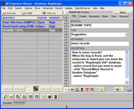 Bug Tracker Deluxe 4.0 software screenshot