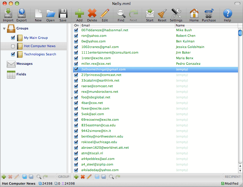 Bulk Mac Mail 3.16 software screenshot