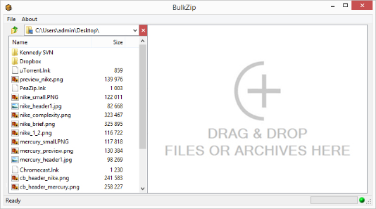 BulkZip 7.5.5334 software screenshot