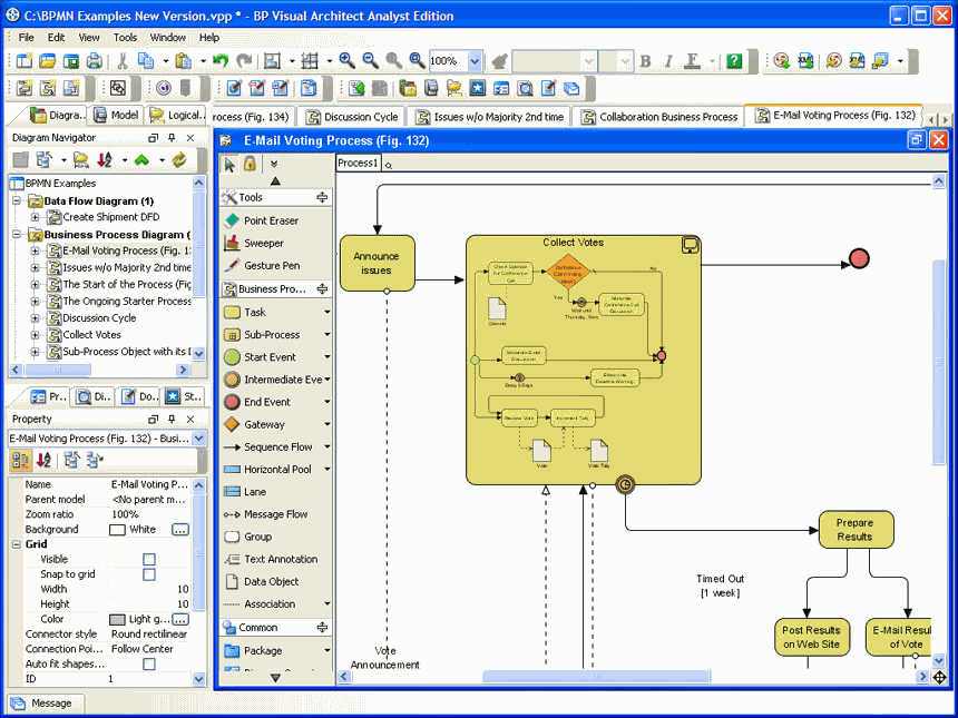 Business Process Visual ARCHITECT (ME) 4.0 software screenshot