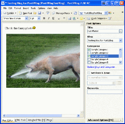 Bytescout Post2Blog 3.01 software screenshot