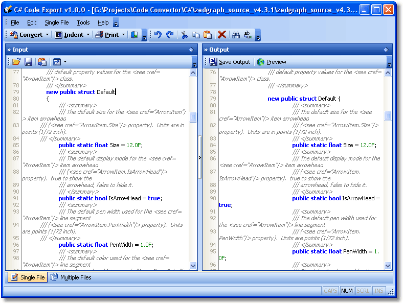 C# Code Export 1.0.0 software screenshot