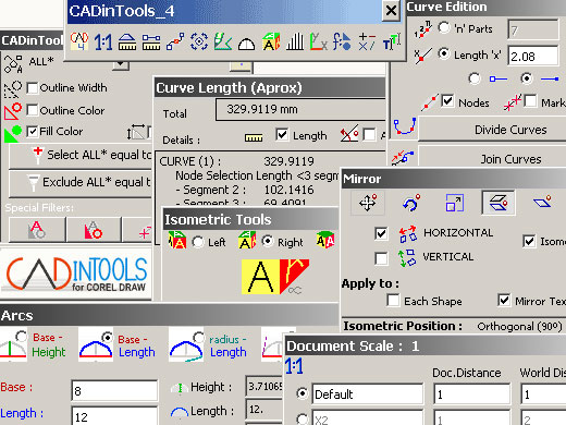 CADinTools Macros for CorelDRAW 4.0.5.43 software screenshot
