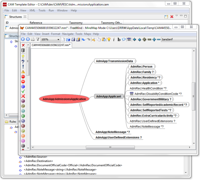 CAM Template Editor 3.2.1 software screenshot