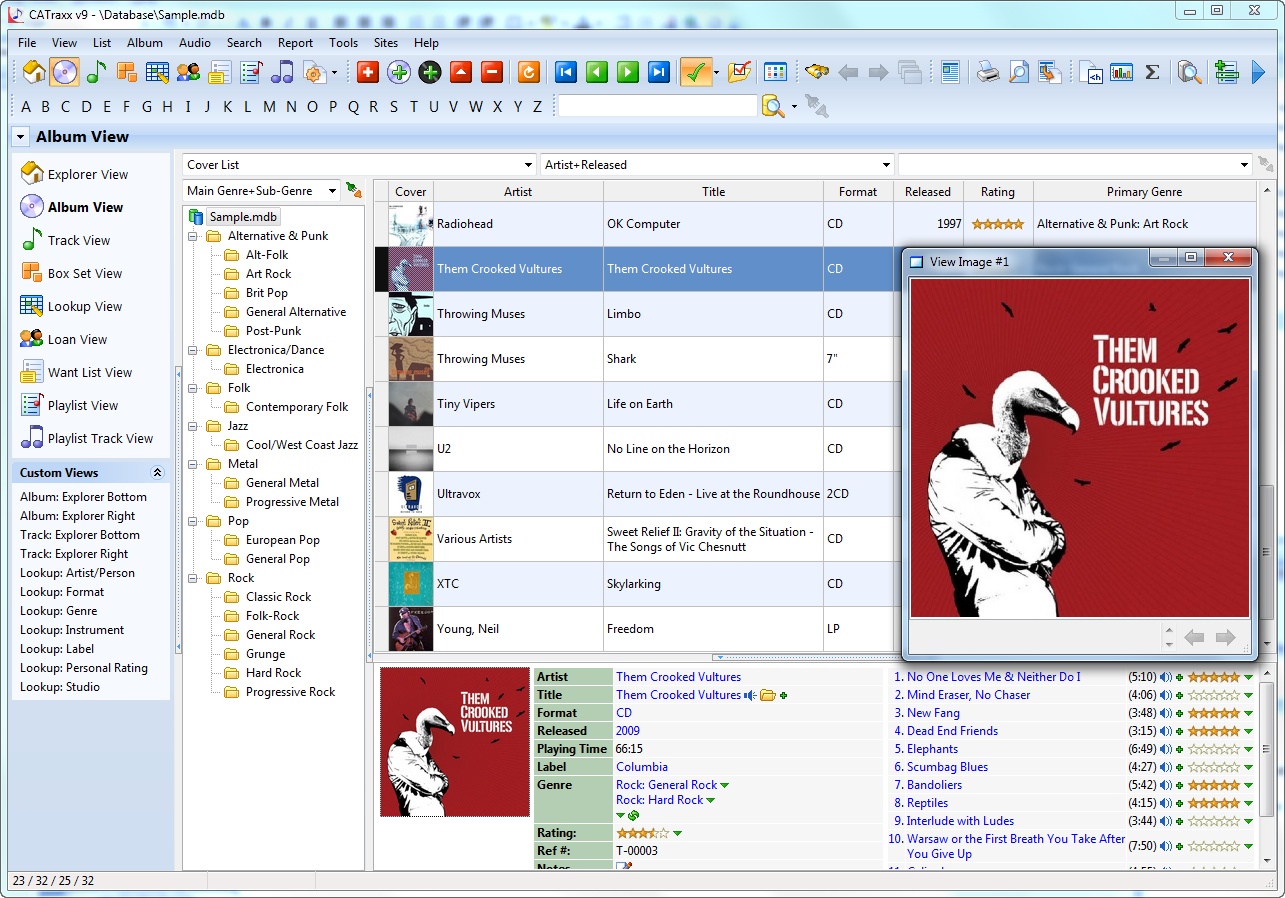 CATraxx 9.44 software screenshot