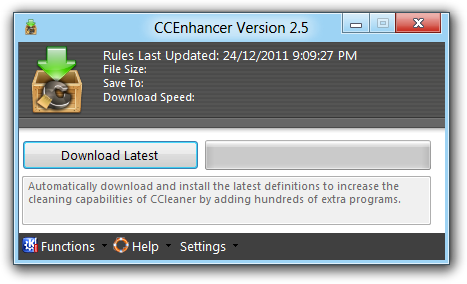 CCEnhancer 3.6 software screenshot