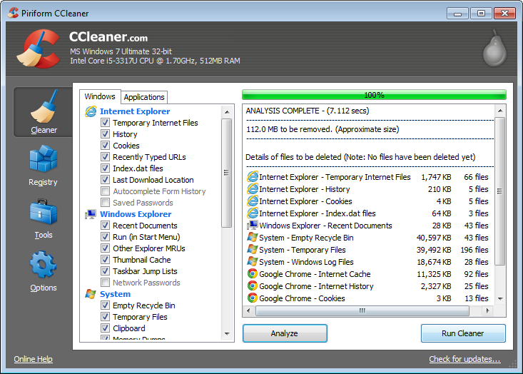 CCleaner Professional Edition 5.31.6105 software screenshot