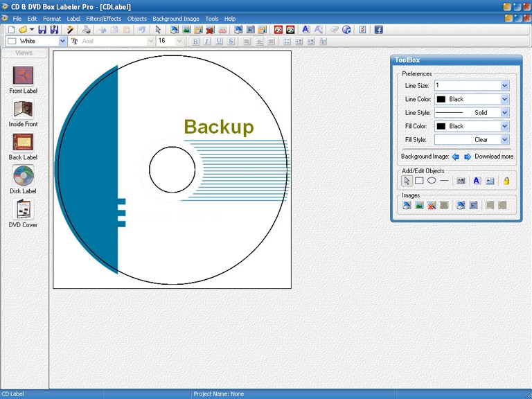CD & DVD Box Labeler Pro 2014 1.9.97 software screenshot