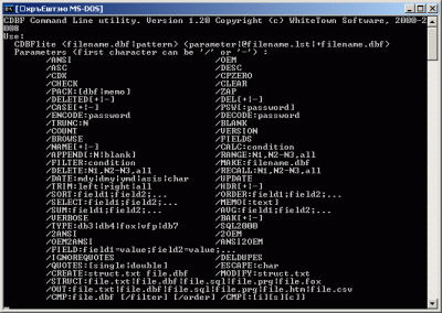 CDBFlite 1.25 software screenshot