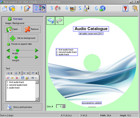 CDClick i-Studio 2.2.1.100 software screenshot