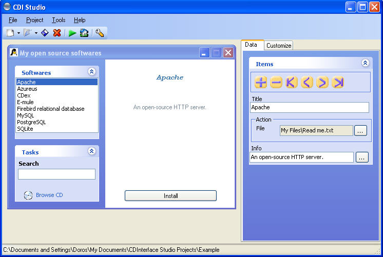 CDInterface Studio 2.3.6.1 software screenshot