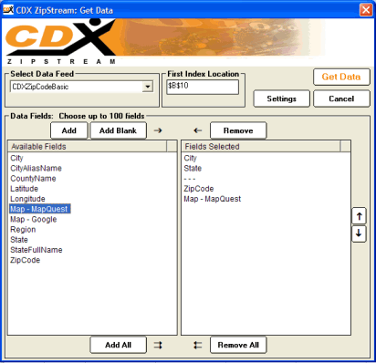 CDXZipStream 11.3.4 software screenshot