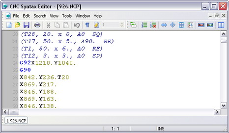 CNC Syntax Editor 3.1.8.206 software screenshot