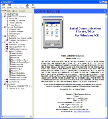 COMM-DRV/CE Standard Edition 1.0 software screenshot