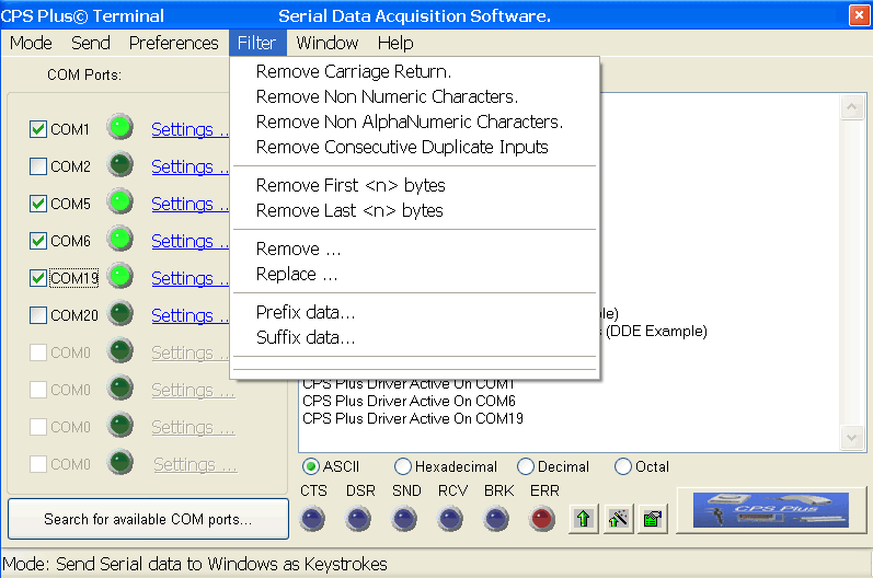 CPS Plus Standard 6.1.1 software screenshot