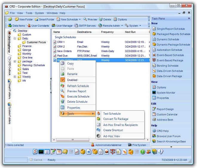 CRD Standard 7.0.110529 software screenshot