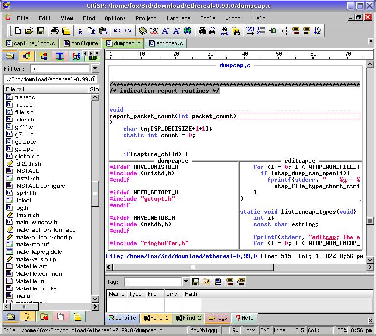 CRiSP Programmers Editor 9.3 software screenshot
