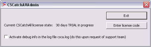 CSCatchAll 2.00 software screenshot