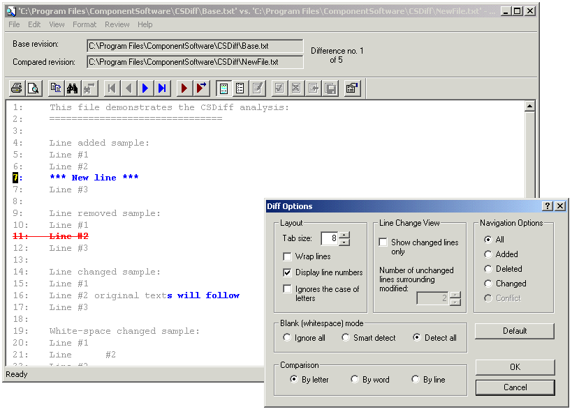 CSDiff 5.0 software screenshot