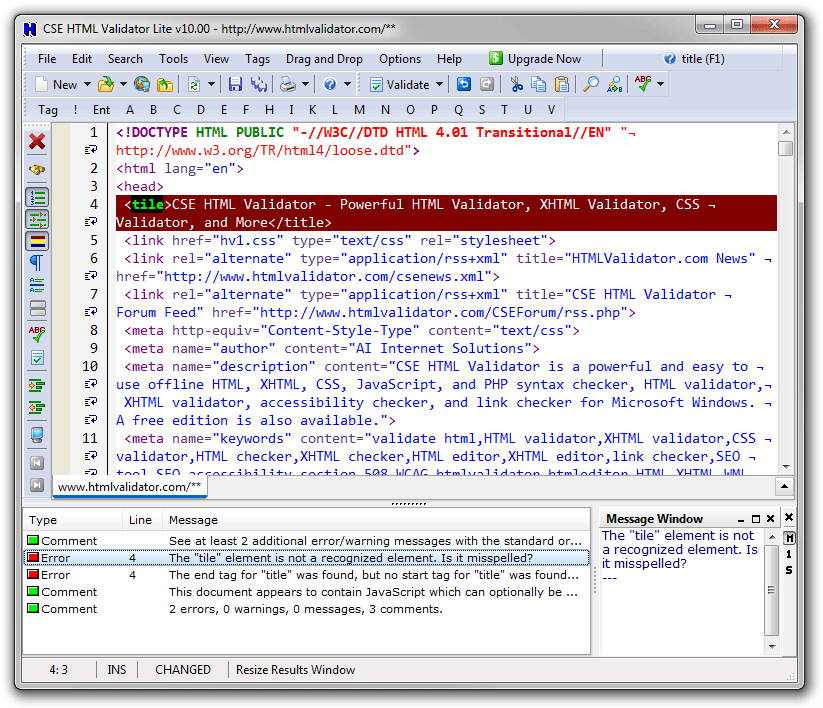 CSE HTML Validator Lite 16.0404 software screenshot