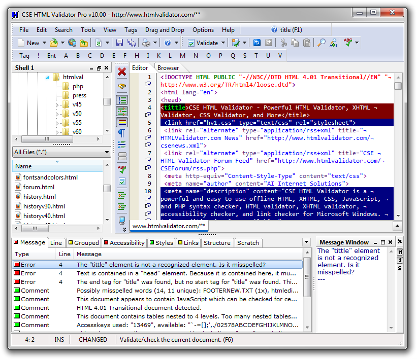 CSE HTML Validator Professional 17.0300 software screenshot