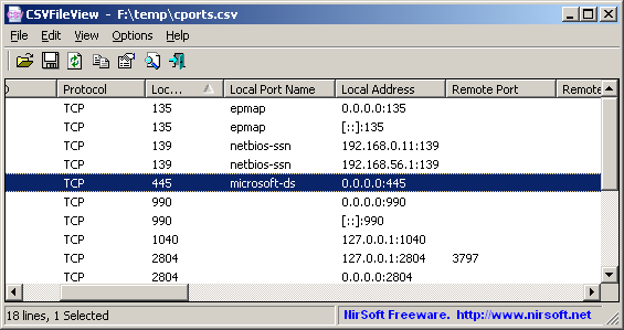 CSVFileView 2.35 software screenshot