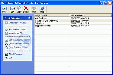 CTAddress Extractor 1.20 software screenshot