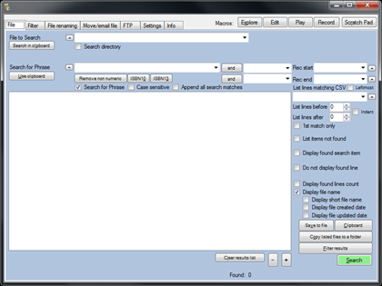 CTFileFilter 1425 software screenshot