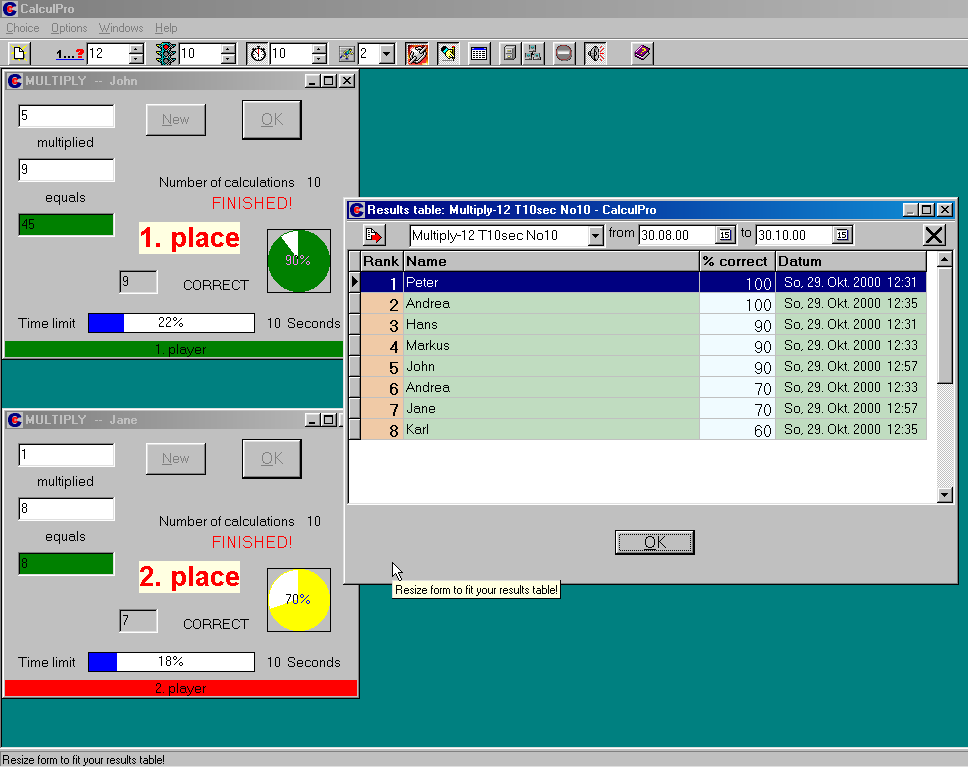 CalculPro 1.2.1 software screenshot