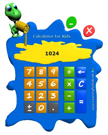 Calculator for Kids 1.0 software screenshot