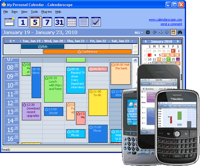 Calendarscope Portable Edition 9.0.0.3 software screenshot